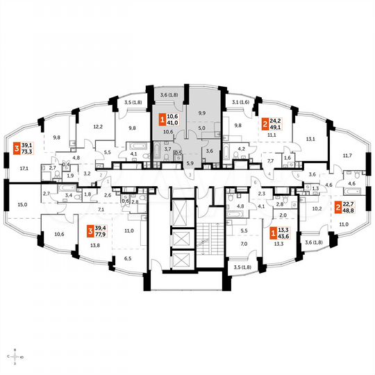 1-к. квартира, 41 м², 3/29 эт.