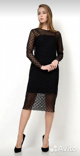 Платье в горошек женское