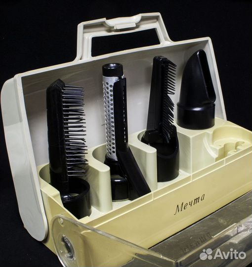 Фен для волос Мечта, с насадками, 1991 г, новый