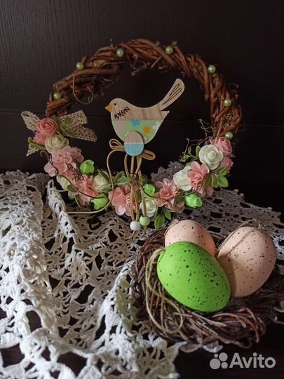 Декор пасхальный. Венок