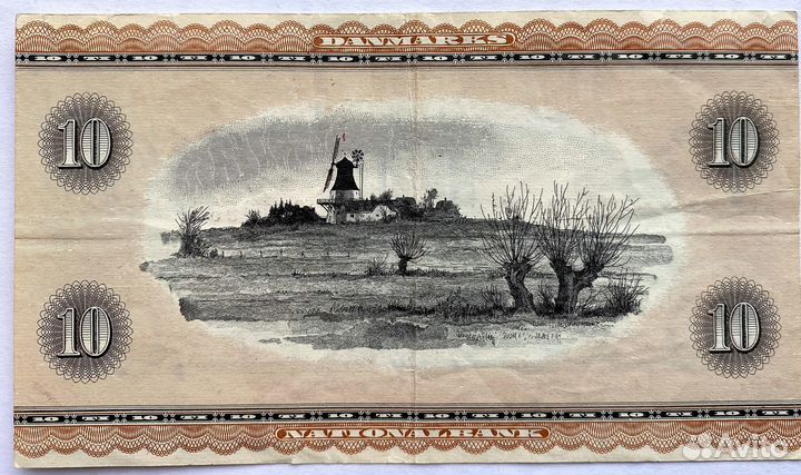 10 крон (Дания). С портретом Г.Х. Андерсена