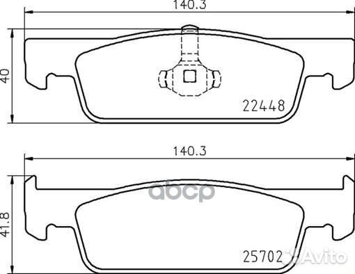 Колодки тормозные дисковые перед P68069 Brembo