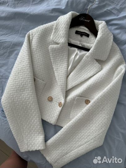 Твидовый пиджак женский 44 размер