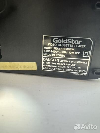 Видеомагнитофон goldstar P-R500AW