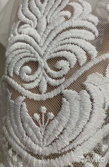 Тюль Грек Сетка 2 вида вышивки