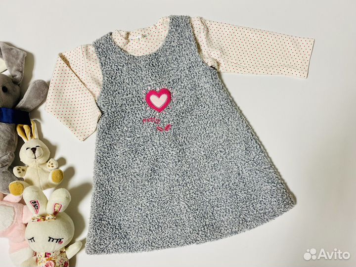 Вещи пакетом новое платье для девочки теплое 86