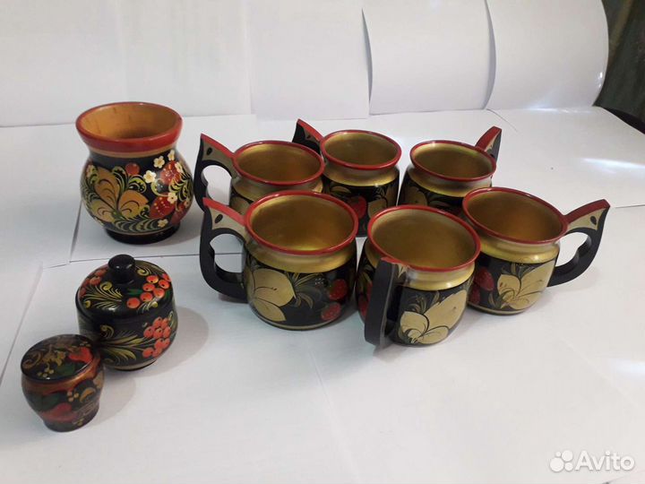 Деревянная посуда хохлома