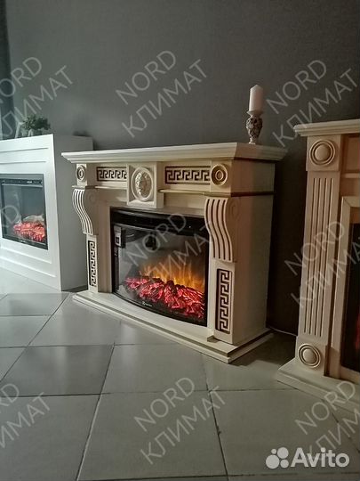 Камин Electrolux Vittoriano 30 белёный дуб