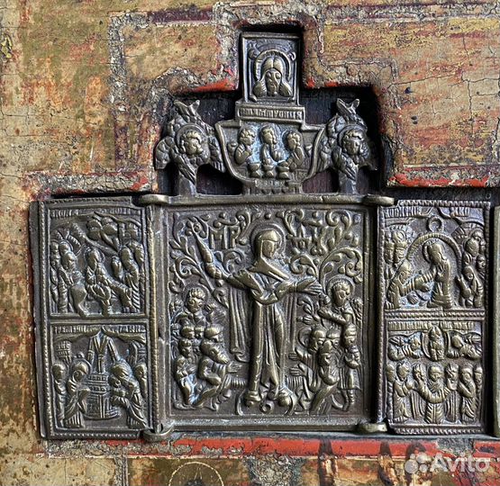 Икона Огненное Восхождение Ильи Пророка Ставротека