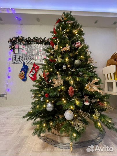 Елка искусственная 210 комбинированная