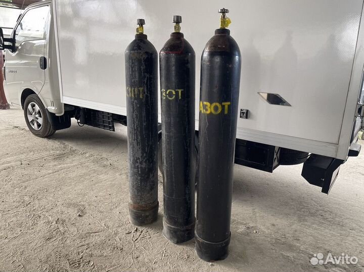 Азот в баллонах