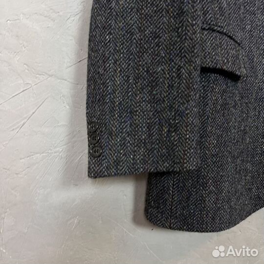 Твидовый Пиджак Harris Tweed Шерсть Винтаж