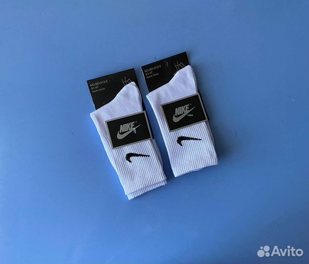 Носки Nike белые (высокие)