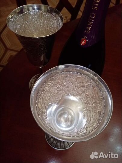 Серебро Фужеры Бокалы Рюмки 21см