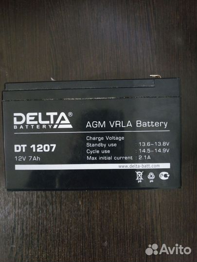 Аккумулятор Delta 12v/7ah для детской техники