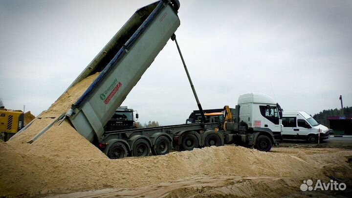 Щебень известковый от 100 м2 для дорожных работ