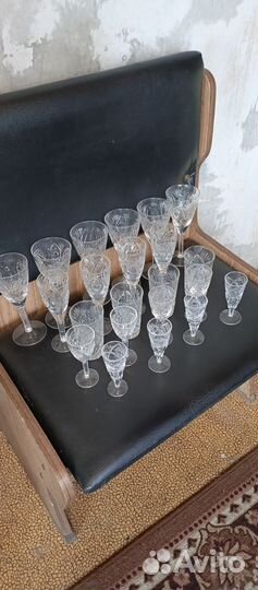 Хрустальные фужеры и рюмки