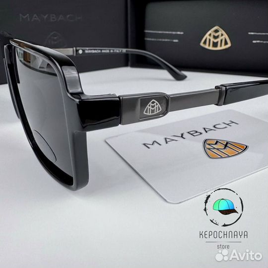 Очки Maybach polaroid чёрный глянец