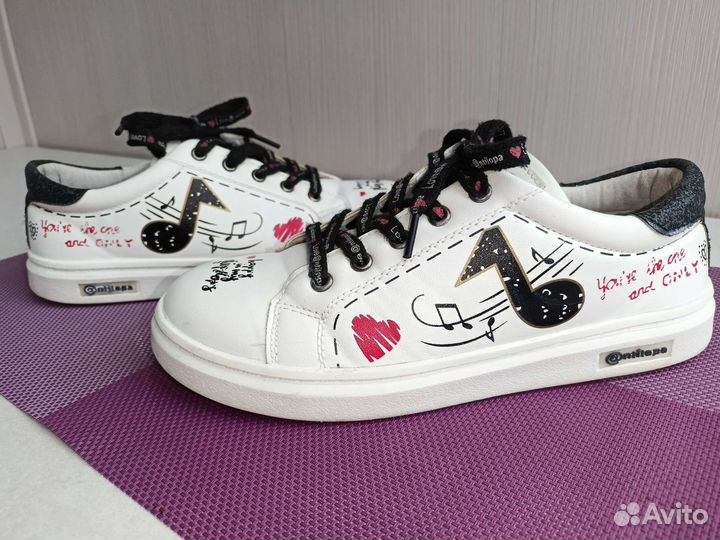 Кеды белые для девочки 36 размер