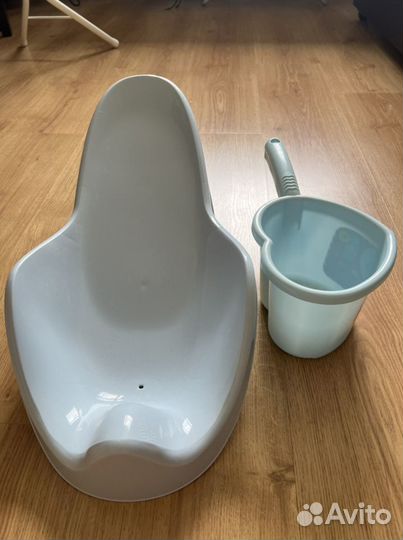 Горка для купания и ковшик