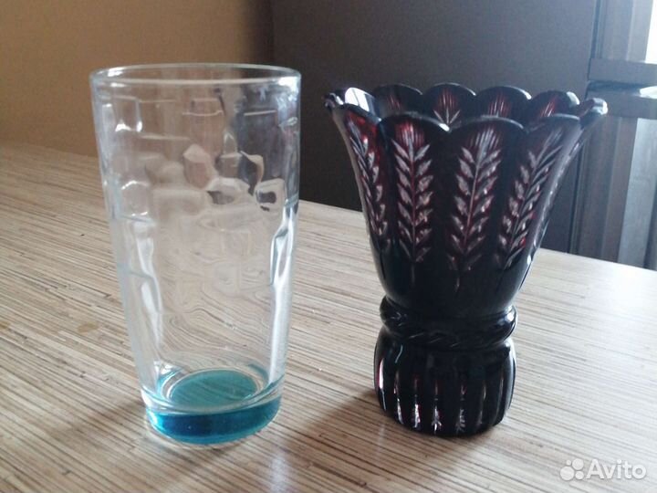 Вазочка стекло цветное