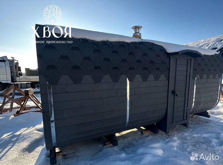 Баня бочка модульная 2х6 под ключ