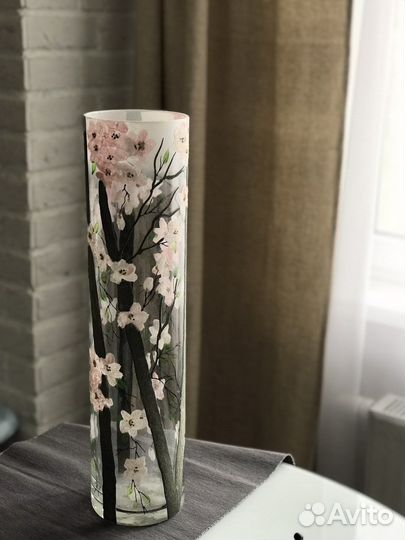 Ваза стекляная высокая