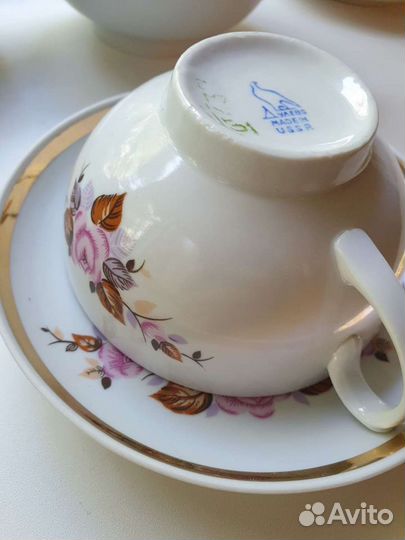 Чайный форфоровый сервиз СССР Дулево