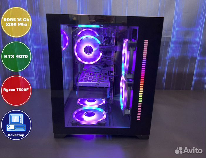 Сборки пк AMD7500F-RTX4070-16DDR5-WVA243087156-A620