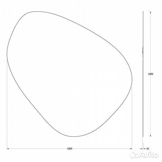 Зеркало настенное Primary evoform 100х100 см, BY