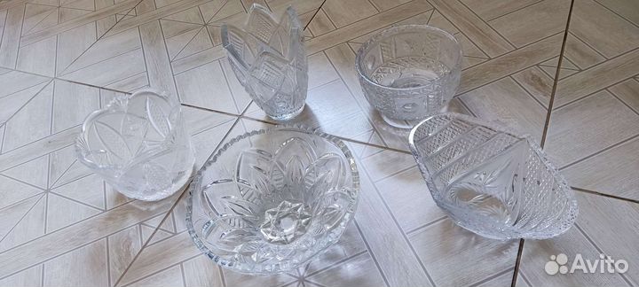 Конфетница хрусталь СССР