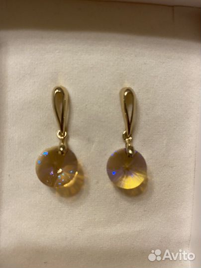Серьги с кристаллами Swarovski