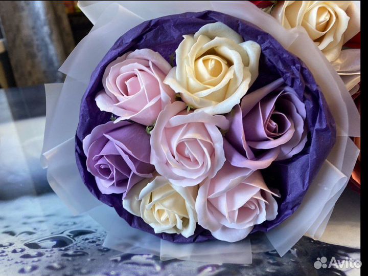 Букеты, мыльные розы, цветы