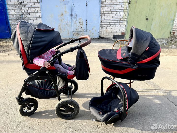Детская коляска 3 в 1 Optima Verdi