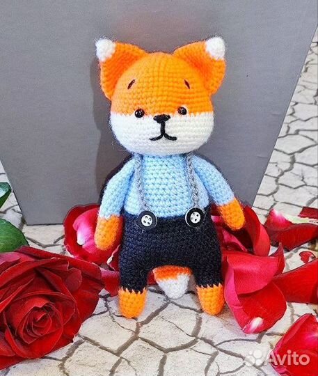 Лисёнок\вязанная игрушка ручной работы