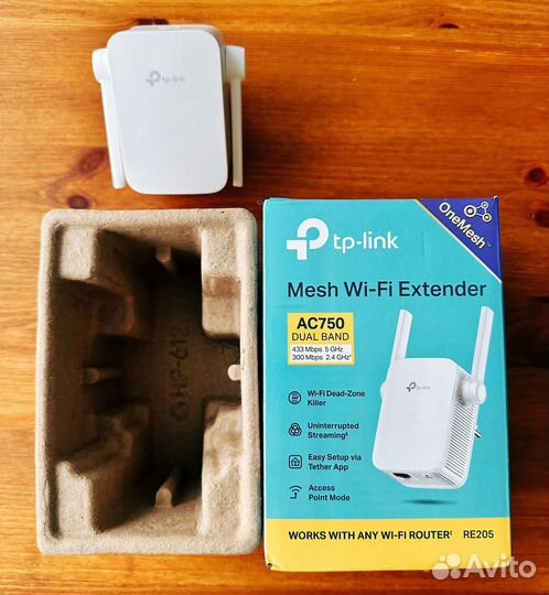Усилитель сигнала WiFi TP Link AC750 с поддержкой