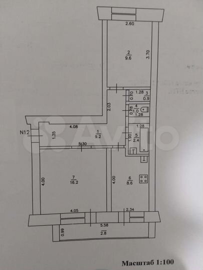 2-к. квартира, 48 м², 1/3 эт.