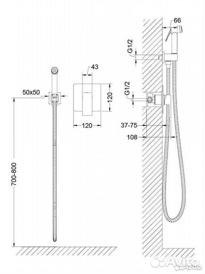 Смеситель встроенный с Timo Selene 2089/17SM