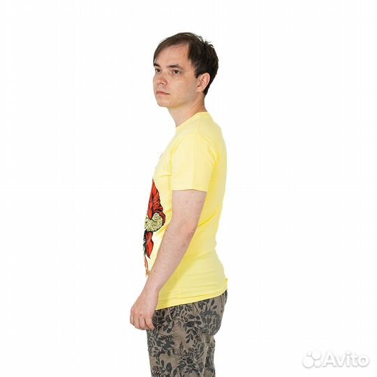 62817 Футболка calm does nott mean inaction желтый