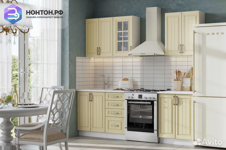 Кухня Лондон 1.6 м дуб крем