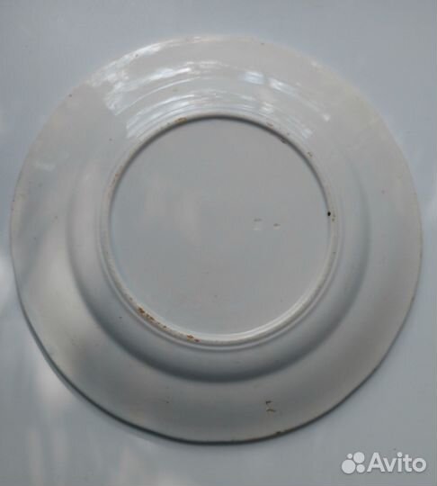 Тарелка голубые цветы