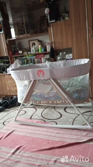 Детская кроватка 2 в1 Babyhit Rocking Crib (beige)