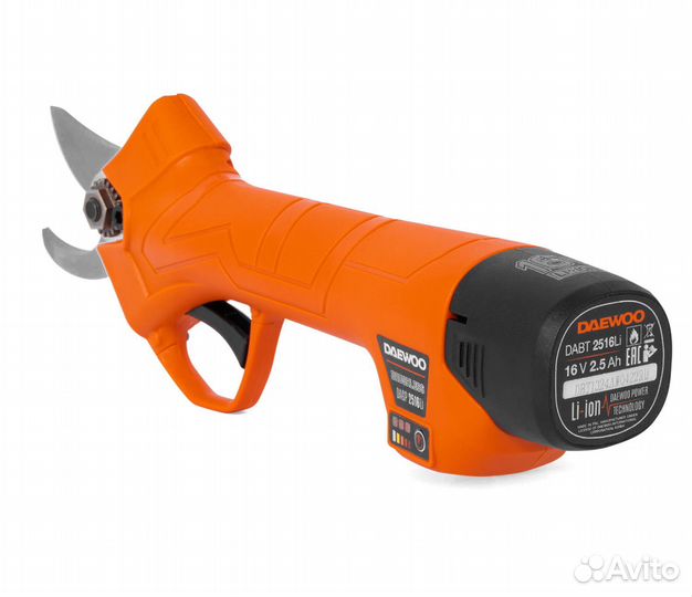 Секатор аккумуляторный daewoo dagp2516liset с акб
