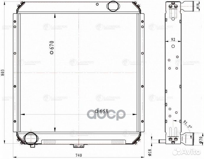 Радиатор охлаждения двигателя LRC0723B luzar