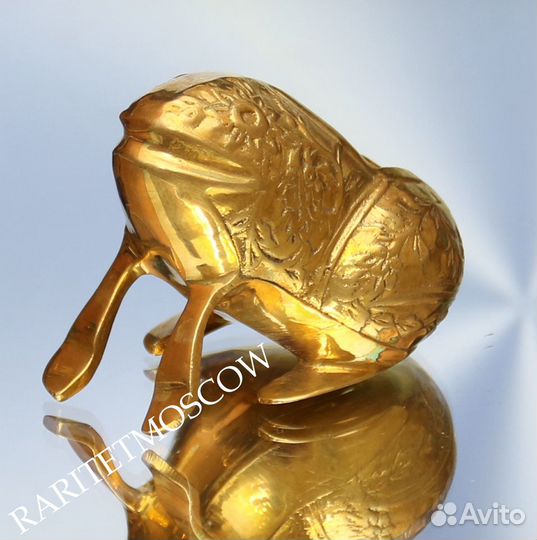 Лягушка статуэтка шкатулка бронза латунь Англия