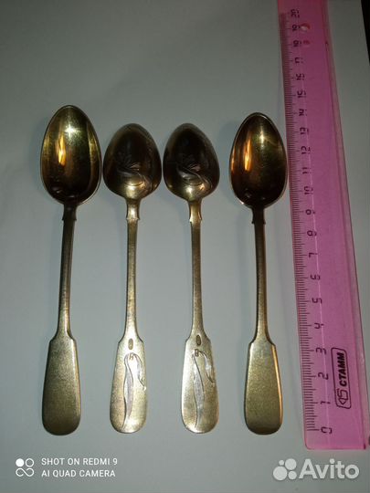 Серебряные чайные ложки 84пр