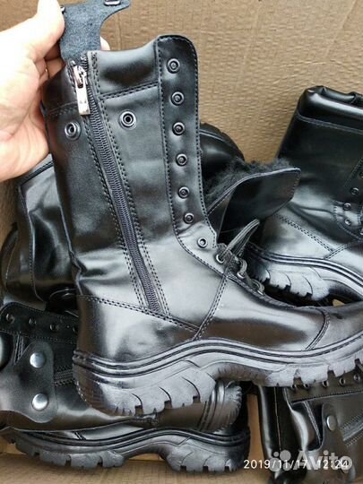 Облегченные берцы. Натуральный мех