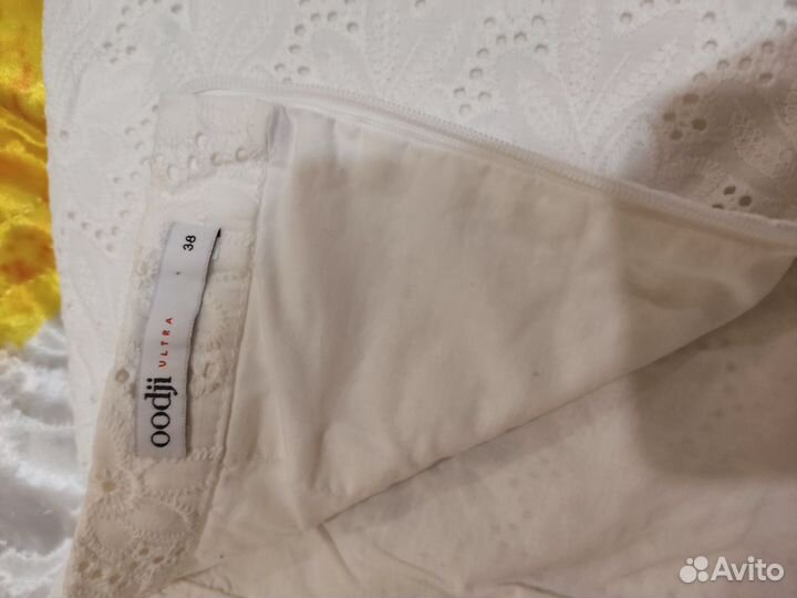 Белая женская юбка мини