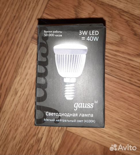Лампа светодиодная Gauss LED R39 E14 4W 370lm 4100