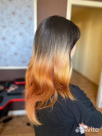 Окрашивание волос, стрижки